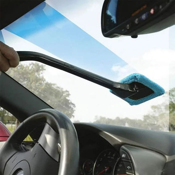 Ergonomic Handled Microfiber Car Window Cleaner